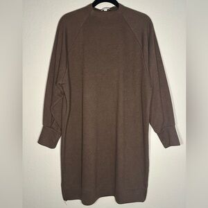 Gianni Bini Brown Crewneck Sweater Dress